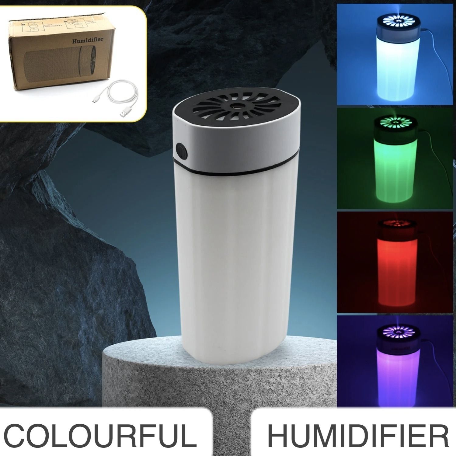 HUMIDIFIER WITH COLOURFUL LIGHT