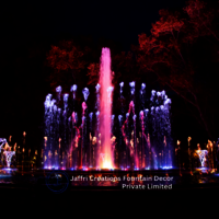 Dancing Musical Fountain - Elegant Outdoor Design | Interactive Light Show, Programmable Water Patterns, Durable Weather Resistant Materials