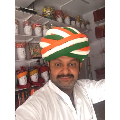 Tiranga Tri Colour Gol Marwari Turban