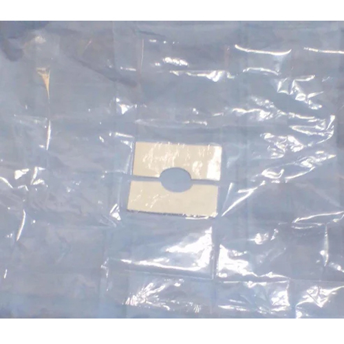 Lasik Split Drape - Poly Material, 40 x 27 cm , Transparent Color, 50 Drapes per Box, Disposable and Recyclable