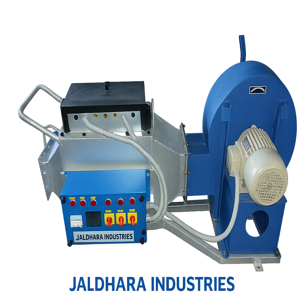 Blue Electric Circulating Hot Air Duct Heater With Blower