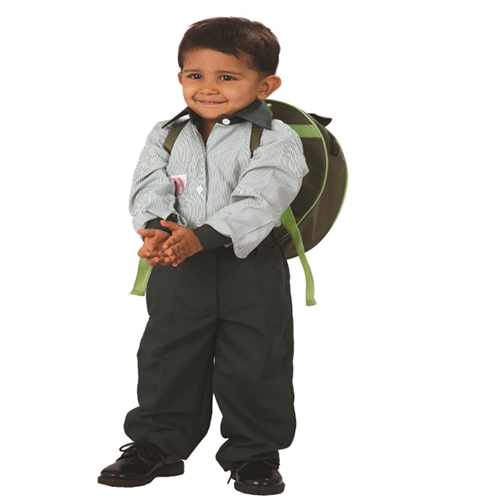 School Trouser - Denim Check Worsted, 2.30 Denier, 18-42 Inch Hip Size | Washable, Full & Half Sleeve Stylish Design for Boys