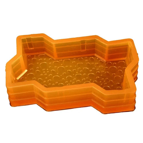 Orange Zig Zag Pvc Rubber Paver Mould