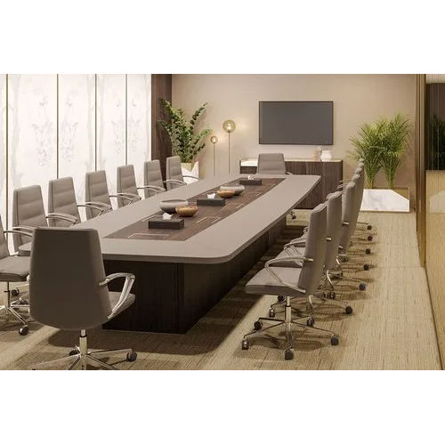 Wood Brown Wooden Conference Table