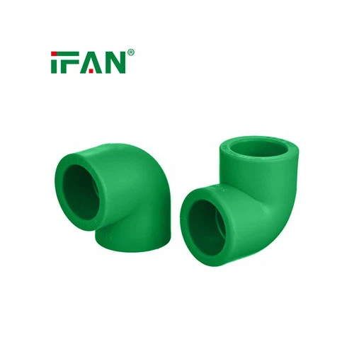Green PPR Elbow - Plastic, Round Shape, Varnished Finish | Durable Material, Reliable Warranty