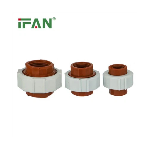 PPH Plastic Union - Round Design, Brown Color | Galvanized Surface Treatment, Warranty Included