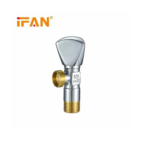 Brass Angle Half Turn Valve - Polished Finish, Available in Various Sizes | Industrial Use, Silver Color