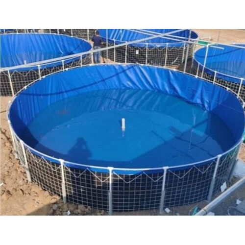 Megatex Pvc 650 Gsm Round Biofloc Fish Farming Tank Dai 6 X 1.45 Mtr. 17900 - Color: Blue