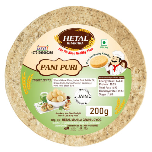 HETAL PANIPURI KHAKHRA 200 GMS VACUUM PACK