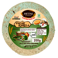 Hetal Palak Khakhra - 200 Gms Vacuum Pack | Made With Fresh Palak Leaves, Crispy & Healthy Snack