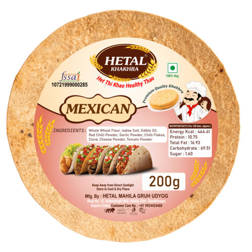 HETAL MEXICAN KHAKHRA 200GMS VACUUM PACK