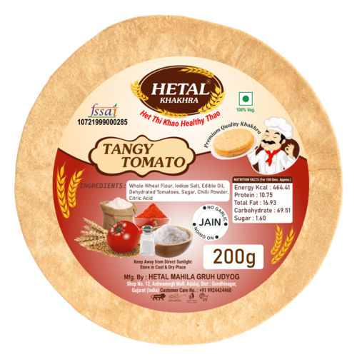 HETAL TANGY TOMATO KHAKHRA 200 GMS VACUUM PACK