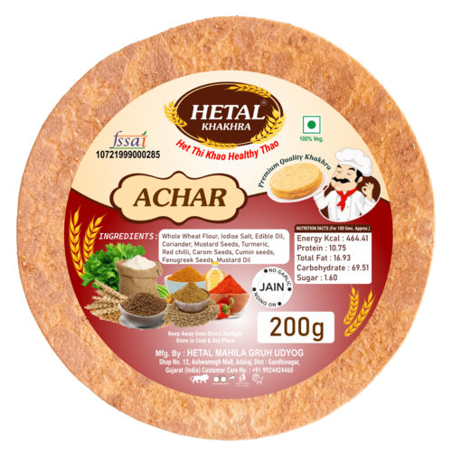 HETAL ACHAR MASALA KHAKHRA 200 GMS VACUUM PACK