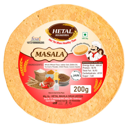 HETAL MASALA KHAKHRA 200 GM VACUUM PACK