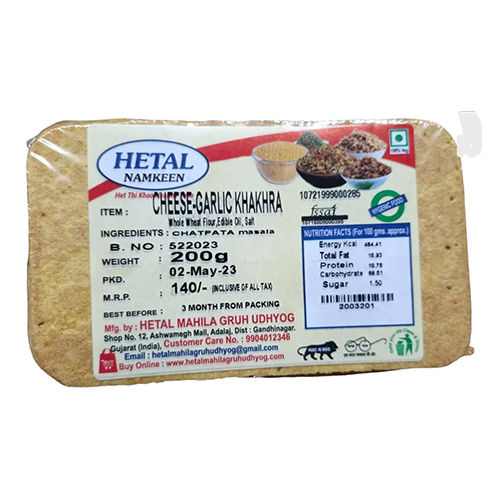 HETAL CHEESE GARLIC MOBILE KHAKHRA 200GMS