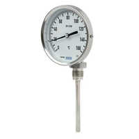 Baumer And Wika Temperature Gauge - Stainless Steel, Dial Size 2", Color White | Glass Dial Material, Industrial Usage, S S And M S Build