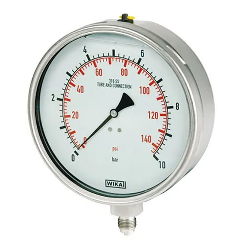 Silver Baumer Make Complete Ss Pressure Gauge