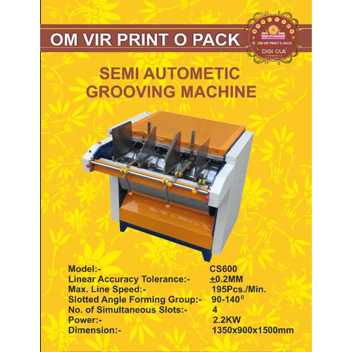 Semi Automatic Grooving Machine