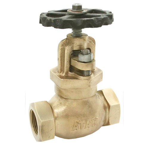 BRONZE AUXILIARY STEAM STOP VALVE SCREWED ENDS