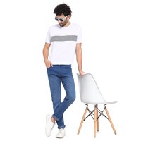 Mens Slim Fit Stretchable Blue Jeans