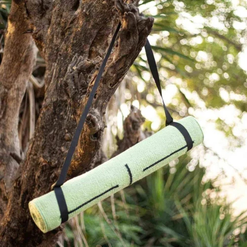 Sea Green Cotton Yoga Mat Design: Modern