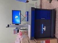 Fiber Laser Marking Machine - 7000 Marking Speed, Blue Color | Supports Plastic, Wood, Metal, Leather, High Precision Marking