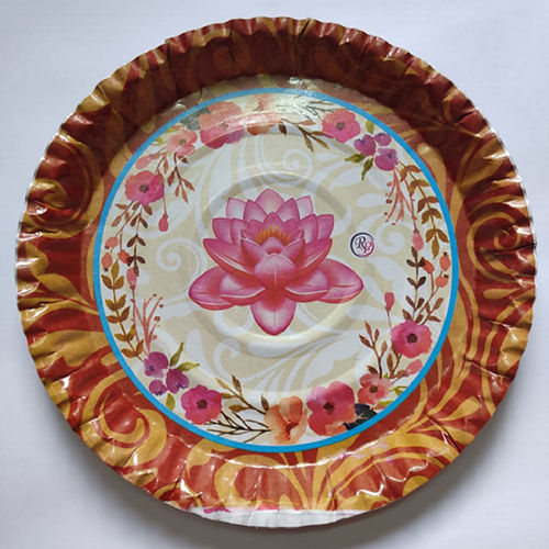 12 Inch Flower Pinted Disposable Paper Plate