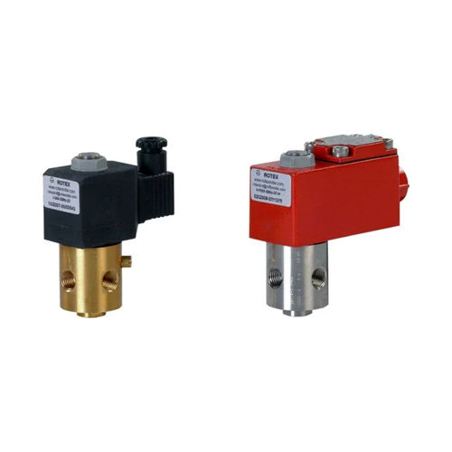 Black 3 Way Port In One Plane Solenoid Valve