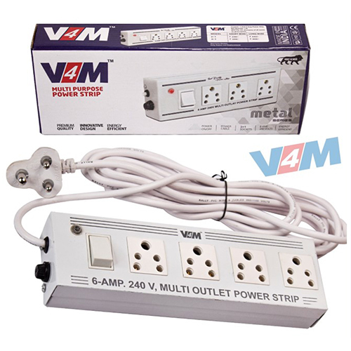 2 Meter 4 in 1 Metal Power Strip