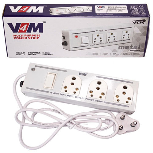 16 Amp 3 in 1 Metal Power Strip