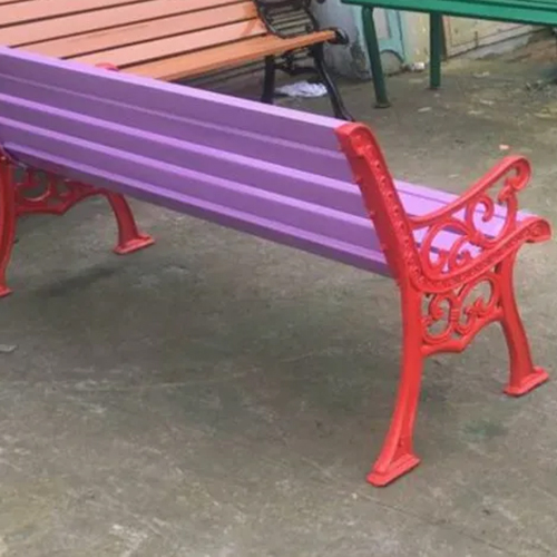 Multicolor Wrought Iron Bench