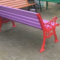 Multicolor Wrought Iron Bench