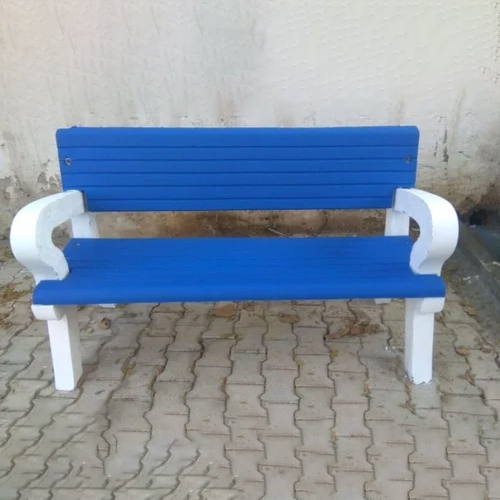 Multicolor Concrete Park Bench