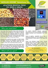 Aflatoxin Mycotoxin Removal System For Food Grains And Oil Seeds - Ozone Treatment Technology , High Efficacy In Decomposing Mycotoxins