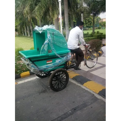 Garbage Cycle Rickshaw - Open Body, Manual Drive, 1 Seater | Eco-Friendly Waste Collection Solution