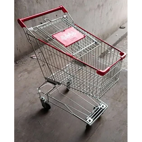 Shopping Trolley - Stainless Steel , Medium and Large Sizes Available, Silver Color for Shopping Malls