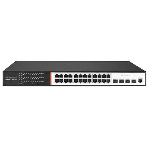 Managed 24 Port Gigabit Switch S-24GE-M-4UF-AI-VLAN-L3-NP