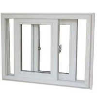 Upvc Windows - White Frame, Toughened Glass, Double Glazing | Customizable Sizes, Enhanced Security, Energy Efficient