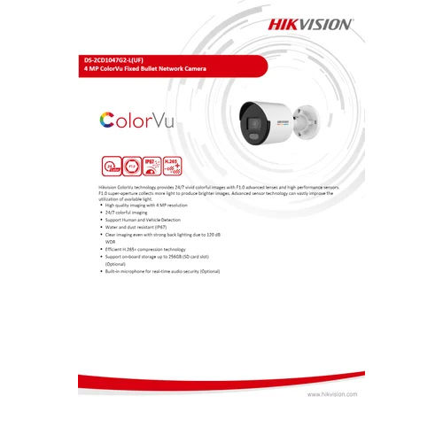 Hikvision Cctv Camera Ds-2Cd1047G2-L Application: Outdoor