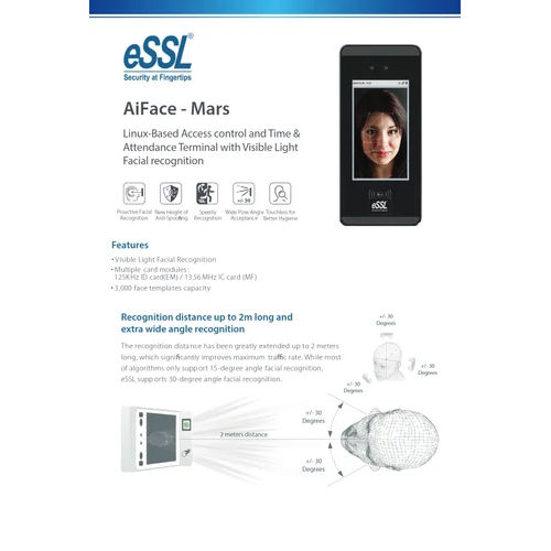 Plastic (Abs) Face  Aiface Jupiter Biometric Attendance System