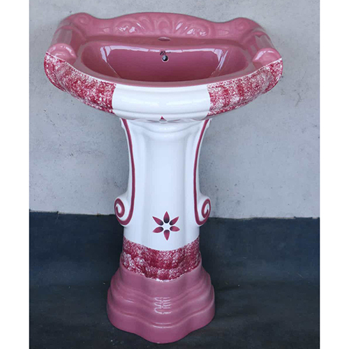 Pink Marble Big Sterling Wash Basin