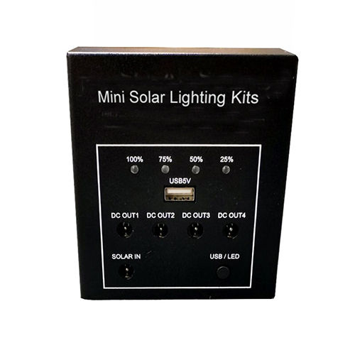 Black Mini Solar Lighting Kits