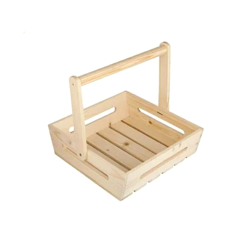 Pine Wood Hamper Basket