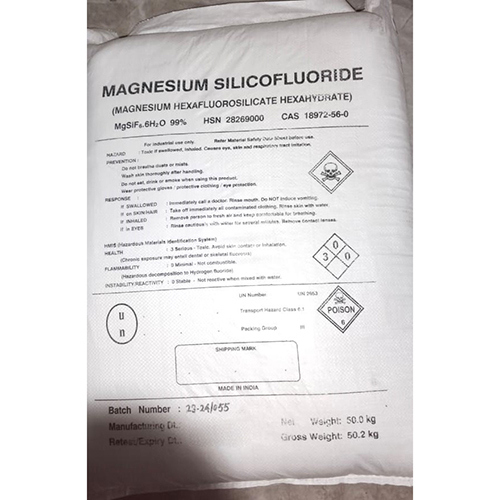 50Kg Magnesium Silico Fluoride Bag Application: Industrial