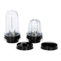 Poly Carbonate Jars For Mixer Grinder - Poly Carbonate, 2 Jars, Black & Transparent | Durable Material With Warranty