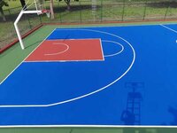 Synthetic Basketball Court - Polished Tiles, Customized Size 2.5-3.5mm Thickness, Available In Blue, Green, Red | Indoor & Outdoor Use