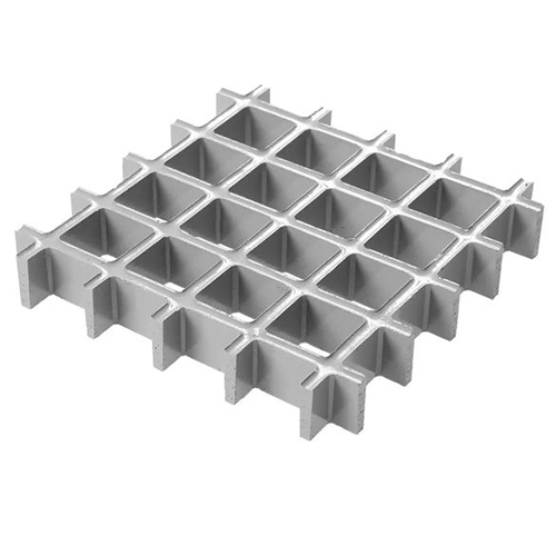 Grey FRP Grating - Fiberglass Reinforced Plastic, Various Sizes Available, Electrophoretic Surface Treatment, Industrial Flooring Solution