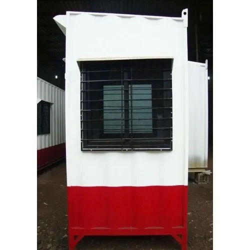 White Modular Portable Security Cabin