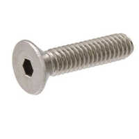 Stainless Steel CSK Allen Bolt - M8 Size, Silver Color | Polished Finish, Round Head Type for Industrial Applications