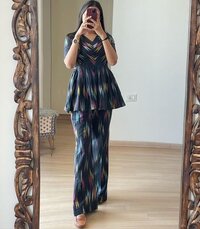 Western Cord Set - Rayon Printed Top Length 33 Inch, Plazo Length 40 Inch | Readymade Sizes S-36 To Xxl-44, Full Stitched Design